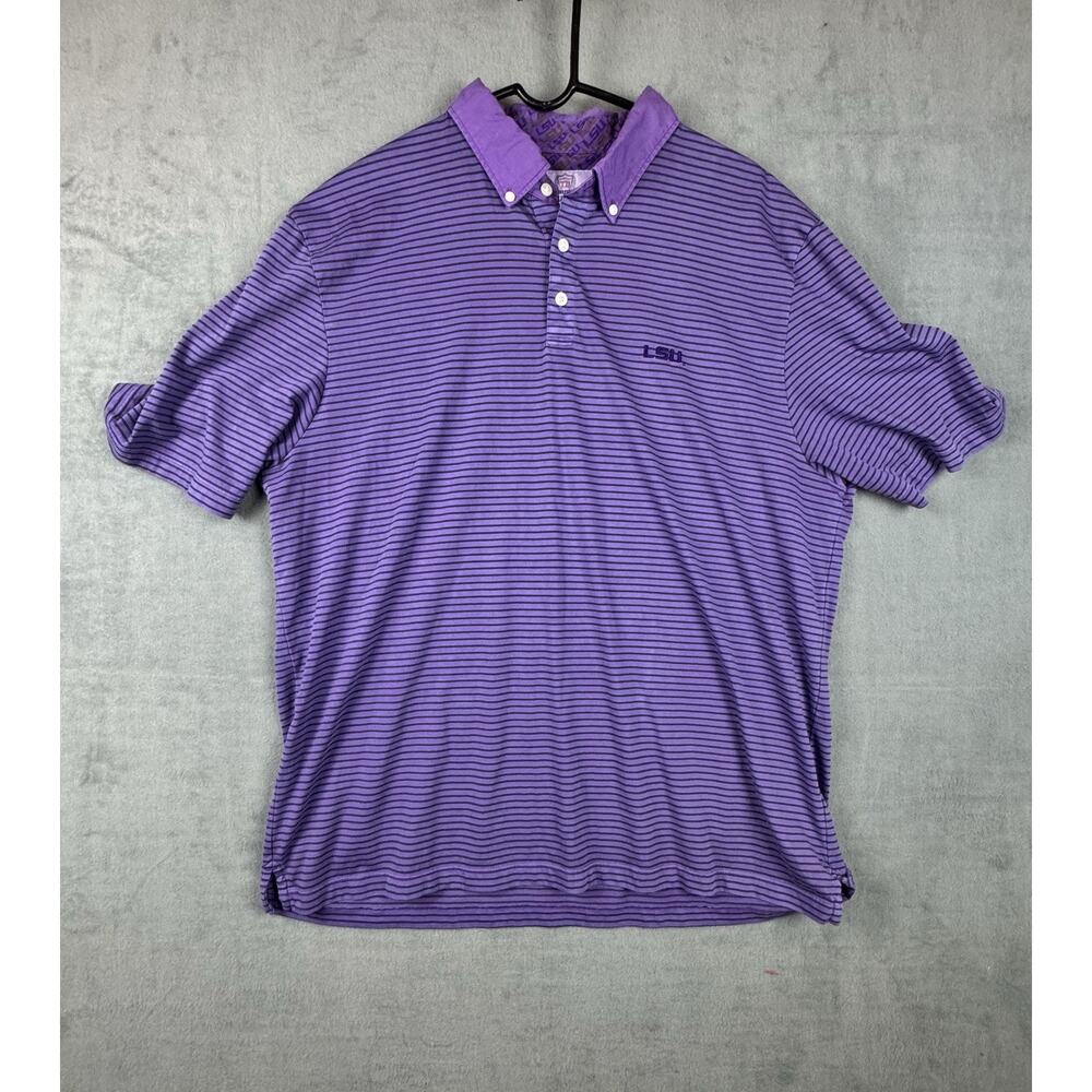 LSU Polo Shirt Thomas Dean Collegiate Mens Size XXL